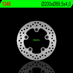 NG, zadní brzdový kotouč, KYMCO GRAND DINK 125/300 12-15, LIKE 125/150/200 09-18 (200X89,5X4,0mm) (5X10,5mm)