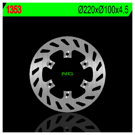 NG, zadní brzdový kotouč, Kawasaki KDX 125 '90-'99, KDX 250 '91-'93, KDX 220 '94-'96 (220X100X4,5) (6X10,5)