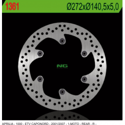 NG, zadní brzdový kotouč, Aprilia ETV 1000 CAPONORD '01-'07 (272X140,5X5) (6X8,5mm)