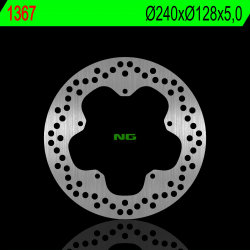 NG, zadní brzdový kotouč, PIAGGIO X10 125/350/500 12-17 (240X128X5mm) (5X6,5mm)