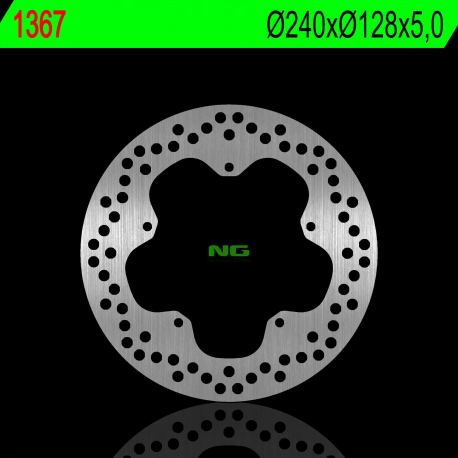 NG, zadní brzdový kotouč, PIAGGIO X10 125/350/500 12-17 (240X128X5mm) (5X6,5mm)