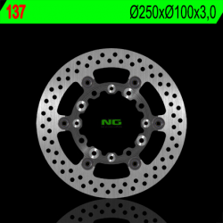 NG, přední brzdový kotouč, Kawasaki KX 125/250 '89-'05, KLX 250/300/650R '93-'07, Suzuki RMZ 250 '04-'06 (plovoucí) (25X100X3)