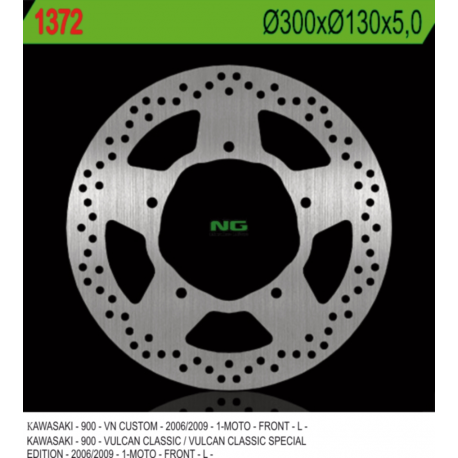 NG, přední brzdový kotouč, Kawasaki VN 900 CLASSIC/CUSTOM '06-'09 (300X130X5mm) 5 otvorů, prům.10,5