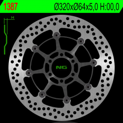 NG, přední brzdový kotouč, BMW S 1000R/RR/XR 13-18, MOTO GUZZI CALIFORNIA 1400 13-18 (320X64X5,0mm) (6X8,5mm)