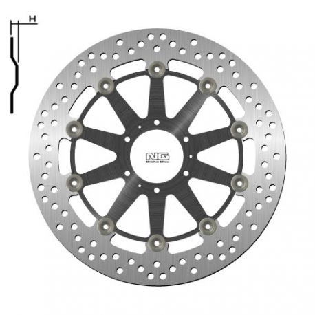 NG, přední brzdový kotouč, Honda XL 1000V 99-13, CB 1100EX / ABS 14-18 (296X62X5mm) (6X6,5mm) plovoucí (duralový unašeč)