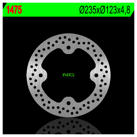NG, přední brzdový kotouč, Polaris RANGER RZR 570 '12-'13, RZR 800 '08-'14 (235X123X4,8) (4X11,5mm)