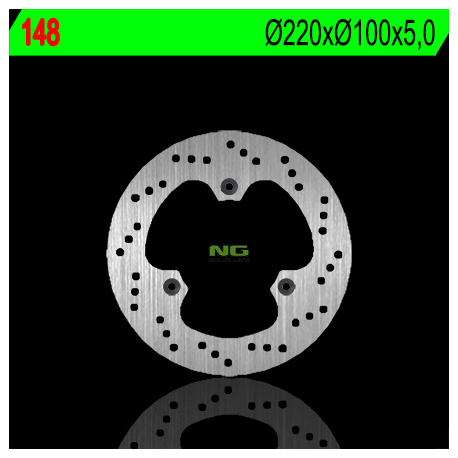 NG, zadní brzdový kotouč, Kawasaki 250 NINJA '08-'13 (220X100X5) (3X10,5mm)