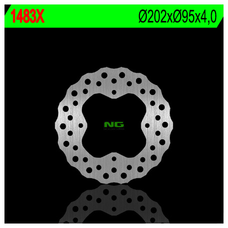 NG, přední/zadní brzdový kotouč, ARCTIC CAT 400/450/500/550/700 '12-'15 (202X95X4) (4X8,5mm) WAVE