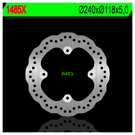 NG, zadní brzdový kotouč, Honda CBF 500 R/X '13-'21, CBR 500R '13-'21, CB 650F '14-'18, CB650R 19-20 (240X118X5) (4X10,5mm) WAVE