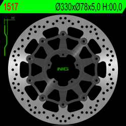 NG, přední brzdový kotouč, Ducati SCRAMBLER 800 15-18 (330X78X5,0mm) (5X8,5mm)