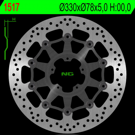 NG, přední brzdový kotouč, Ducati SCRAMBLER 800 15-18 (330X78X5,0mm) (5X8,5mm)