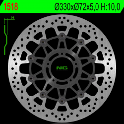 NG, přední brzdový kotouč, Ducati MULTISTRADA 1200 15-18 (330X72X5,0mm) (5X8,5mm)
