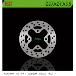 NG, zadní brzdový kotouč, Kawasaki KFX 450R '08-'14 (200X70X3,5) (4X10,5mm)