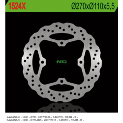 NG, zadní brzdový kotouč, Kawasaki GTR 1000 07-18(270X110X5,5mm) (4 otvory 10,5mm) WAVE