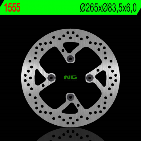 NG, zadní brzdový kotouč, Ducati DIAVEL 1200 11-18 MULTISTRADA 1200/1262 15-18 , XDIAVEL 1262 18 (265X83,50X6,0mm) (4X10mm)