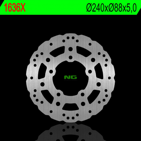 NG, zadní brzdový kotouč, KYMCO SUPER DINK/DOWNTOWN 125/300/350 Kawasaki URBAN 125/300 17-18 (240X88X5,0mm) (5X10,5mm) WAVE