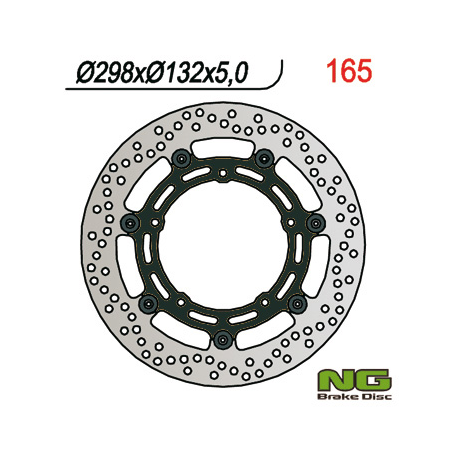 NG, přední brzdový kotouč, Yamaha FZ6/R6/MT03/MT07/MT09/XJ6 (NG165V) (298x132x5)(5X8,5mm)