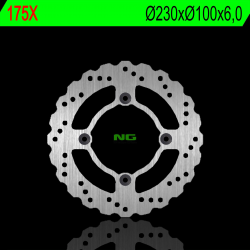 NG, zadní brzdový kotouč, Kawasaki ZR 750 ZEPHYR 92-97, ZX6R 95-97, ZZR 600 90-92 (230X100X6) (4X10,5mm) WAVE