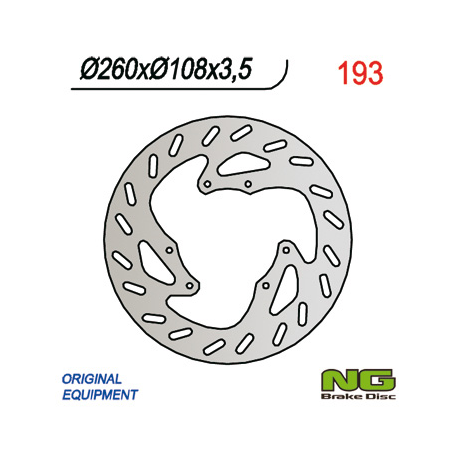NG, přední brzdový kotouč, Derbi 50/125, Gas Gas 125-450 (260x108x3,5)