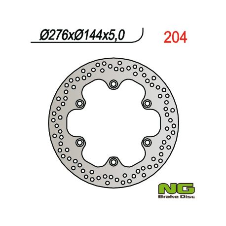 NG, přední brzdový kotouč, Honda CBR 600F (87-94), CBX /VT/FJS/VF, CBR 125R 03-09, TRIUMH 900 (276X144X5)
