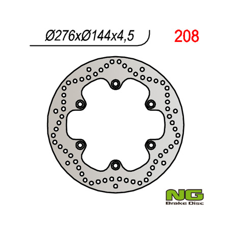 NG, přední brzdový kotouč, Honda XL 600V (87-95) TRANSALP (276x144x4,5) (6x10,5mm)