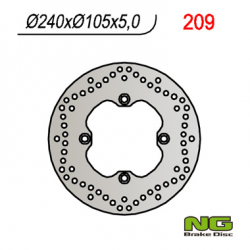 NG, zadní brzdový kotouč, Honda XL 600/650/700V TRANSALP 91-'99, CB 500 93-03, CB750 92-95 (240X105X5) (4X10,5mm)