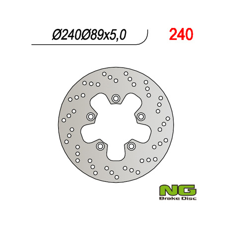 NG, zadní brzdový kotouč, Suzuki GSF/GSR/SV/RF (240x89x5) (5x10,5mm)