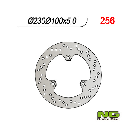 NG, zadní brzdový kotouč, Kawasaki GPZ500S '90-'03 (230x100x5) (3X10,5mm)