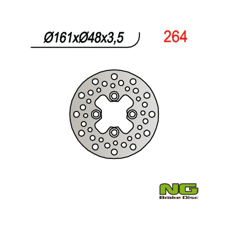 NG, přední brzdový kotouč, Yamaha YFM 125/250/350/600/650/700, YFZ 350/450 87-15, YFS 200 BLASTER 88-07 (161X48X3,5)