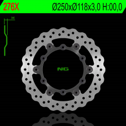 NG, přední brzdový kotouč, Yamaha YZ/YZF 01-16, WRF 02-17 plovoucí (250X118X3,00mm) (6X6,5mm) WAVE