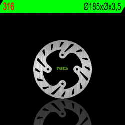 NG, přední brzdový kotouč, Beta REV REV3 125/200/250 99-02 (185X3,5mm) (4X10,5mm)