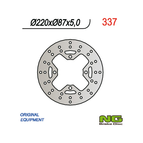NG, zadní brzdový kotouč, Cagiva RAPTOR 650/1000 (220X87X5) (4X10,5mm)