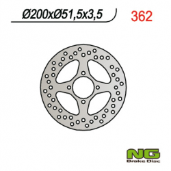 NG, zadní brzdový kotouč, Yamaha YFM 350/ YFZ 450 03-04 (200X51X3,5) (4X8,5mm)