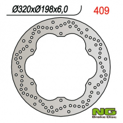 NG, přední brzdový kotouč, Yamaha XJ 600 92-97, XVZ 1300 96-07 zadní (320X198mm) (320X198X6)