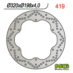 NG, přední brzdový kotouč, Yamaha XJ 900 DIVERSION 95-03 (320x198x4) (6x8,5mm)
