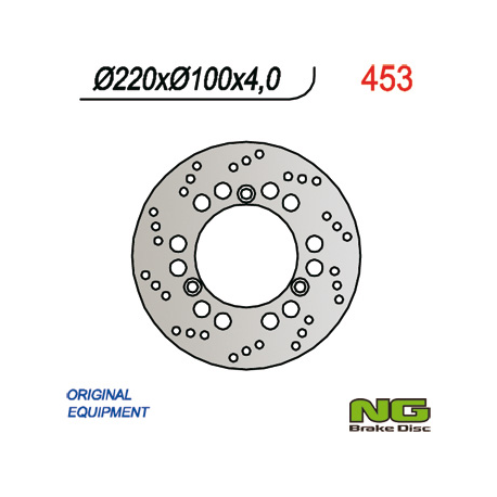 NG, přední brzdový kotouč, Suzuki BURGMAN 125/250 02-05 (220X100X4) 3 otvory, SR.10,5