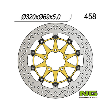 NG, přední brzdový kotouč, Suzuki GSXR600/750 '97-'03, GSXR1000 '00-'04, TL1000, GSXR1300 HAYABUSA '99-07 (320x69x5) plovoucí