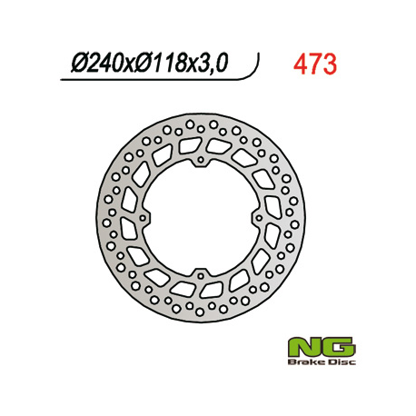 NG, přední brzdový kotouč, Honda CR 125/250/500 '84-'94, XR 250/400/600R (240x118x3) (4X6,5mm)