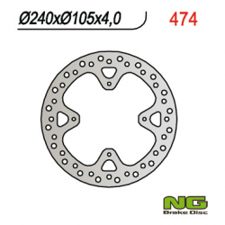 NG, zadní brzdový kotouč, Honda XR 650R 00-06 (240x105x4) (4X6,5mm)