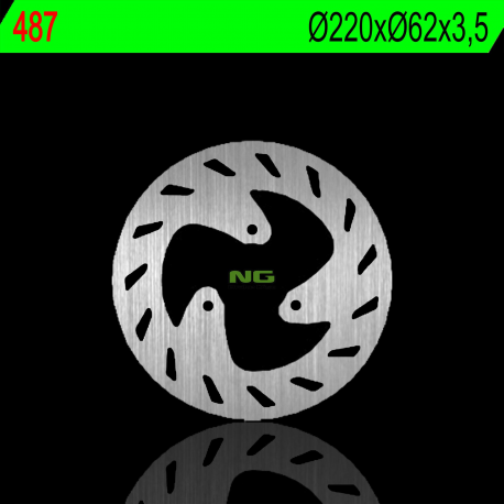 NG, zadní brzdový kotouč, Rieju 50 RS 3 12-18, 125 RS3 14-18, SHERCO 50/125 (220X62X3,5mm) (3X8,5mm)