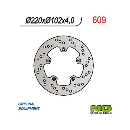 NG, zadní brzdový kotouč, Yamaha TZR 50R 03-15 (220X102X4) 5 otvorů prům.6,5