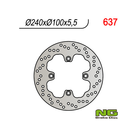 NG, zadní brzdový kotouč, Kawasaki ZZR 600 93-03, ZR7 98-03, ZR 550 (240x100x5,5)