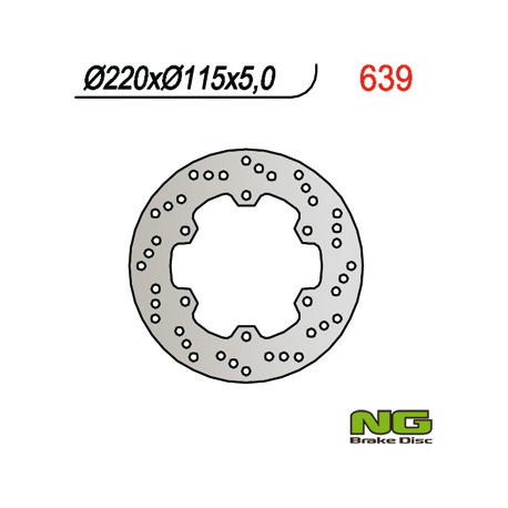 NG, zadní brzdový kotouč, Yamaha R6 99-02, R1 98-03 (220x115x5)