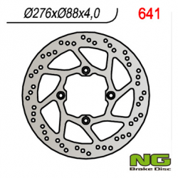 NG, přední brzdový kotouč, Honda XL 125 V VARADERO '01-'13 (276X88X4) (4X10,5mm)