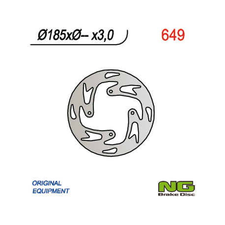 NG, přední brzdový kotouč, Gas Gas TXT 50 (04-09), 80 (04-08), 125/250 (03) (185X-X3)