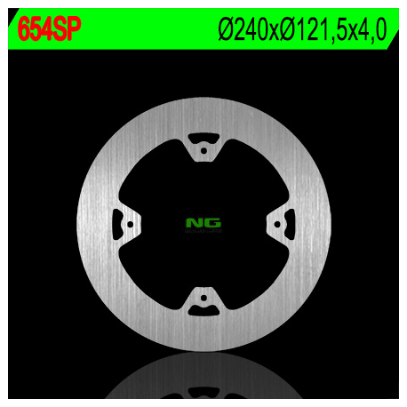 NG, zadní brzdový kotouč, Honda CR 125/250 '02-07, CRF 250/450R '04-16 (240X121,5X4) (plný)