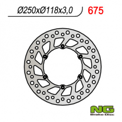 NG, přední brzdový kotouč, Suzuki RM/RMZ 250/DRZ, Yamaha YZ/YZF/WR 02-19 (250X118X3) (6X6,5mm) - nahrazuje NG854