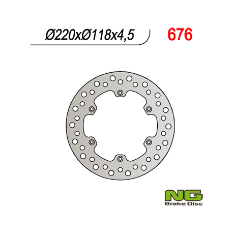 NG, zadní brzdový kotouč, Suzuki RM 125/250 (88-98), DRZ 400 (220x118x4,5)
