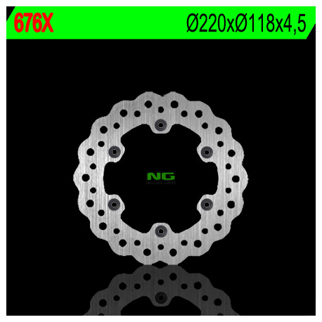 NG, zadní brzdový kotouč, Suzuki RM 125/250 (88-98), DRZ 400 (220X118X4,5) WAVE (6X6,5mm)