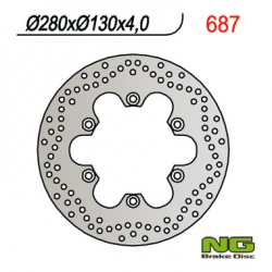 NG, přední brzdový kotouč, Kawasaki ER 5, GPZ 750/ 900 (280x130x4,5) (6X10,5mm)